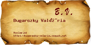 Bugarszky Valéria névjegykártya