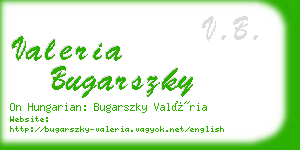 valeria bugarszky business card